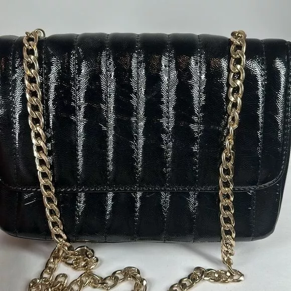 Forever 21 | Small Faux Patent Leather Gold Chain Bag Crossbody 3