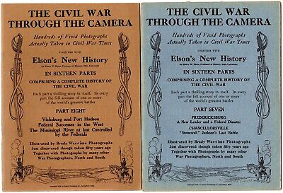 Elson's New History Civil War Through the Camera Parts 7 & 8 1912 Many Photos!@!