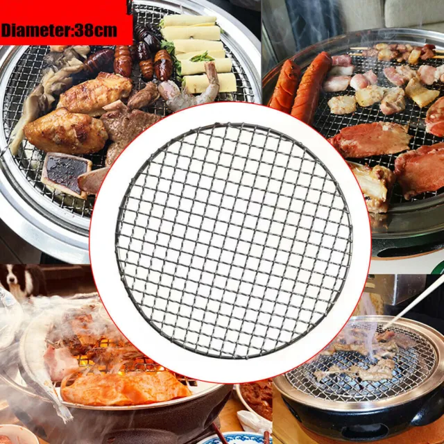 Stainless Steel Barbecue Round BBQ Grill Net Rack Grate Steam Mesh Wire BBQ Tool