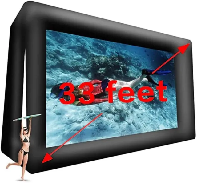 Huge Inflatable Movie Screen Outdoor Incl Blower - Seamless Front and Rear Proje