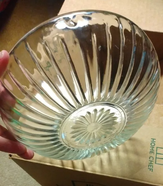 E. O. Brody Co. Cleveland Ohio C933 Clear Glass Bowl Flower 8" Made in USA 2