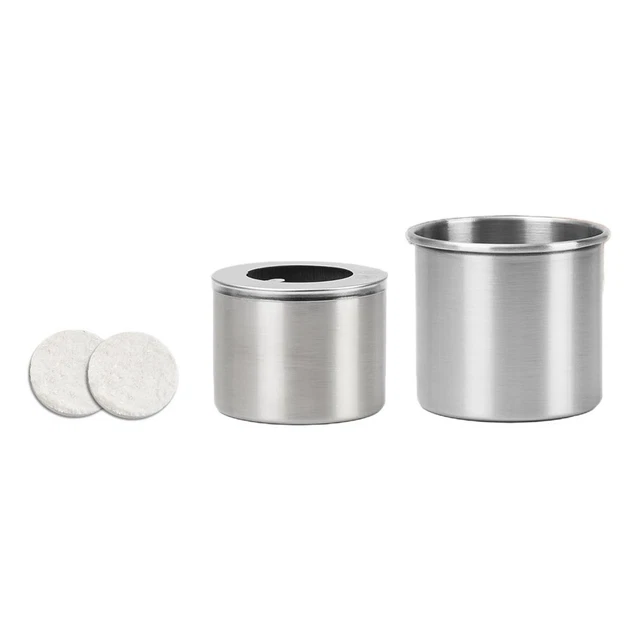Brûleur Bioéthanol Beekeg - Capacité 400 Ml - Acier Inoxydable - Laine De Verre Incluse - Pour Cheminée Intérieure/Extérieure - 8