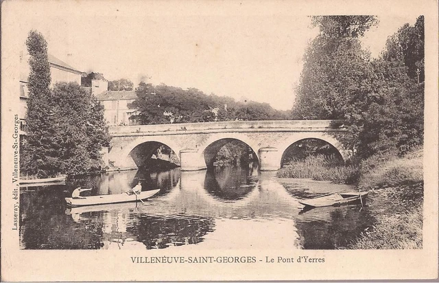 Cpa Villeneuve Saint Georges. Le Pont D'yerres... Ecrite..be