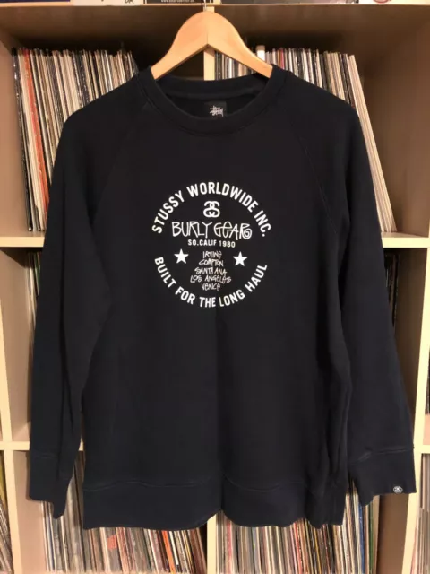 VINTAGE STUSSY BURLY Gear Sweatshirt M Navy Palace Skateboards Supreme Patta 49.99 PicClick UK