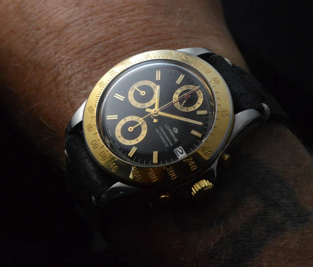 Chronograph Lorenz Automatico Vintage Lorenz Cronografo Orologio