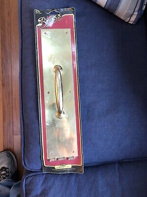 H. B. IVES 3-1/2" X 15" Solid Brass Pull Plate, #C8311-5 B3  New Older Stock 2
