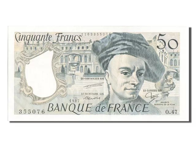 [#203528] Billet, France, 50 Francs, 50 F 1976-1992 ''Quentin de La Tour'', 1987