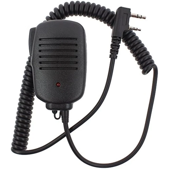 SPEAKER MIC MICROPHONE PTT for 2 Pin Two Way Radio Kenwood Puxing