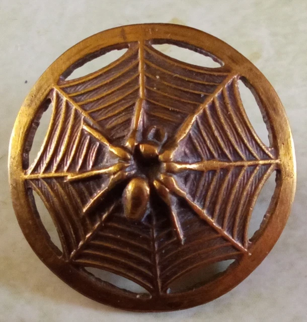 BOUTON DE COLLECTION ANCIEN JAPONAIS 19 ème LAITON ARGENTÉ 13 mm