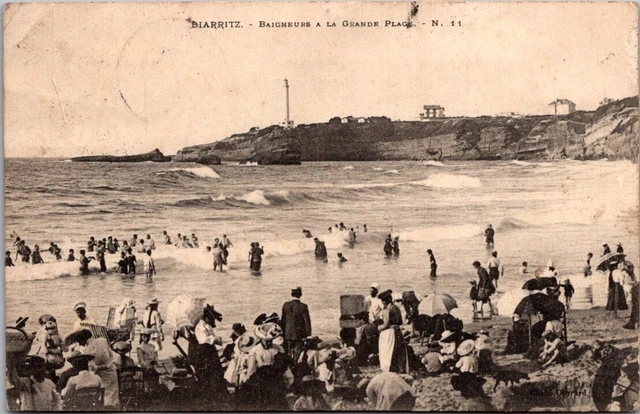 CPA Ancienne Fantaisie 'Baigneuses La Vague Amie' édition Bergeret Noir Et Blanc