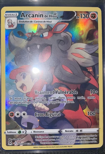Carte Pokémon Arcanin de Hisui TG08/TG30 EB11 Epée Bouclier Origine Perdue NEUF
