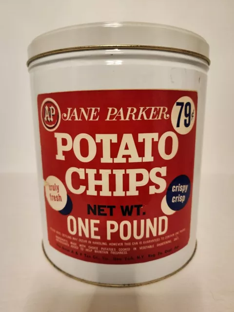 Vintage 70's Fairmount Snacktime Potato Chip Cardboard Container