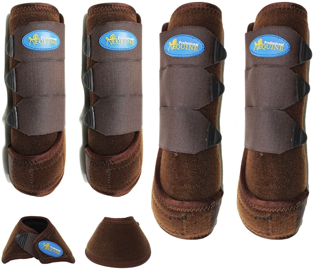 Professional Equine Horse Sports Medicine Splint Boots & Bell Boots Combo 41DBD Professional Equine Horse Sports Medicine Splint Boots & Bell Boots Combo 41DBD