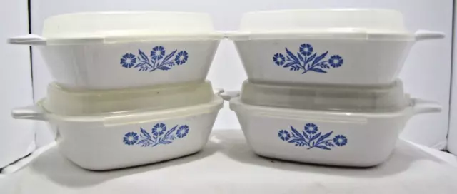 Corning Ware Vintage Blue Cornflower Petite Bowls  #2024