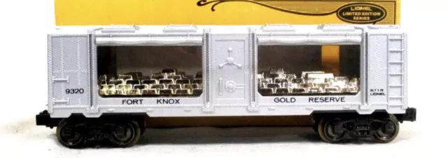 Lionel Fort Knox Mint Car 6-9320! O Gauge Train Gold Bullion Limited Edition Mpc