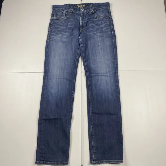 Fidelity Slim Jim Dark Wash Denim Blue Jeans 33