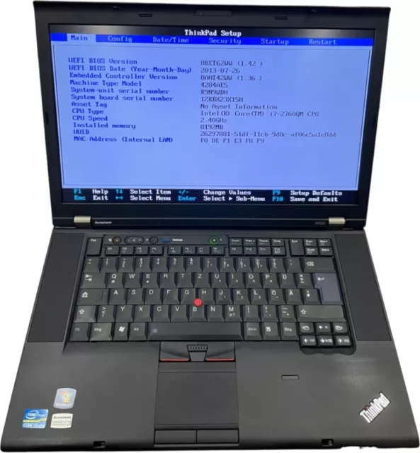 Lenovo ThinkPad W520 TP00002B i7-2760QM 8GB RAM 1TB HDD Win10 Pro Laptop #3