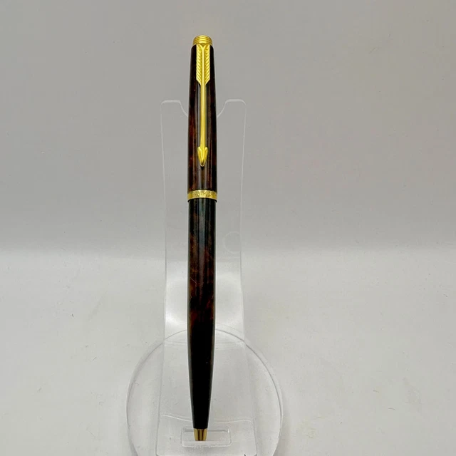Stylo à Bille Parker Jotter SS Acier, Finition Or, Bleu 0.8mm, Vintage, Neuf