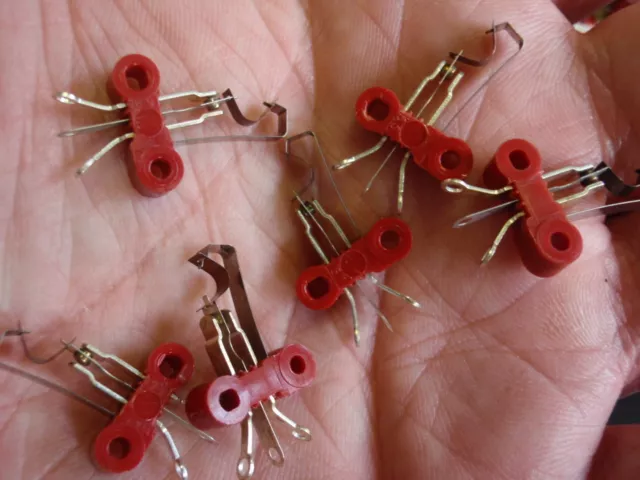 EXTRAÑO DISPARADOR DE ALARMA CONTACTO 1xMICR MICRO BOTÓN INTERRUPTOR TÁCTIL ROJO 6x 23685