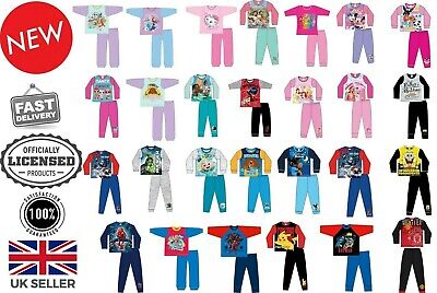Boys Girls kids Character Pyjama Licensed PJs Size 12 Months-12 Years Night New