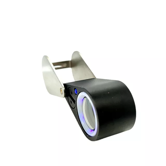 Lente di ingrandimento per orologiaio lente di ingrandimento tascabile 10x Ø18 mm con 6 LED + luce UV commutabile separatamente 2