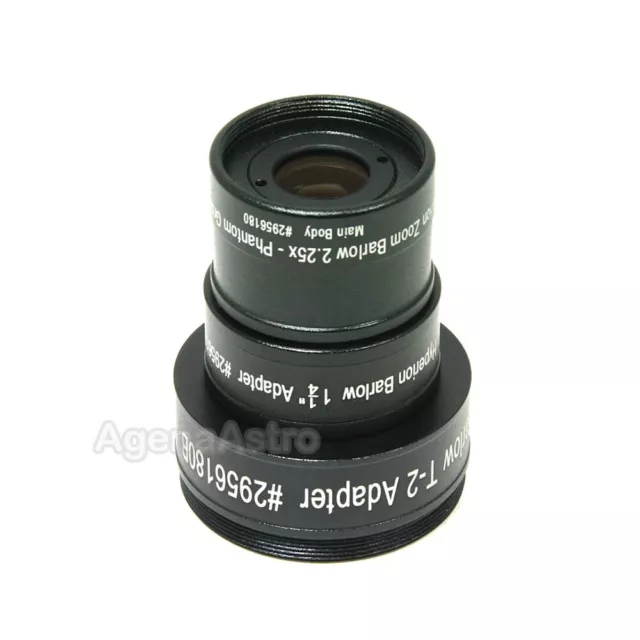 Baader 1.25" 2.25x Hyperion Zoom Barlow with T Adapter # 2956180 2