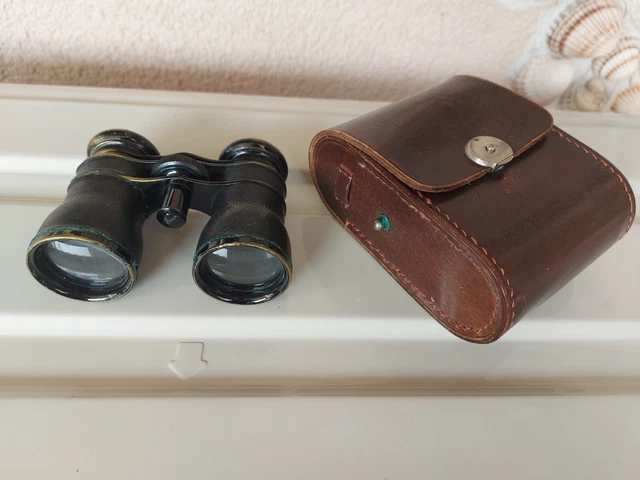 altes Fernglas Operngucker Optiker Dornhelm Wien + G.Rodenstock Lederetui