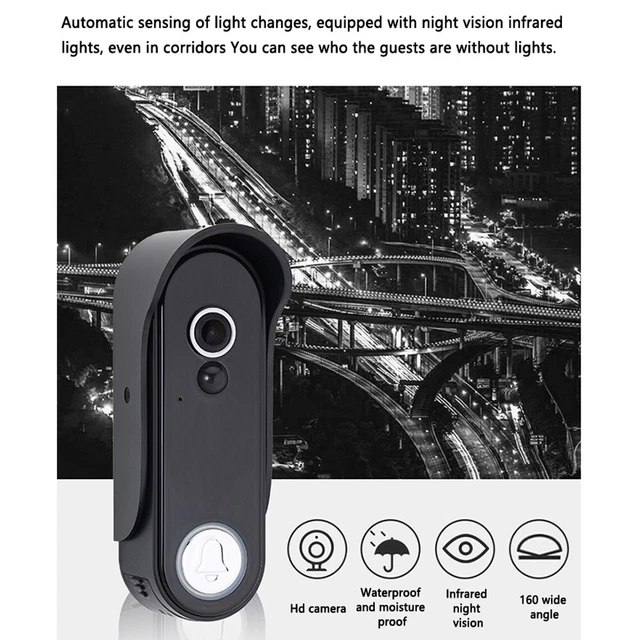 HD Wireless Video Doorbell & Camera Smart Doorbell With Battery  2-Way Audio