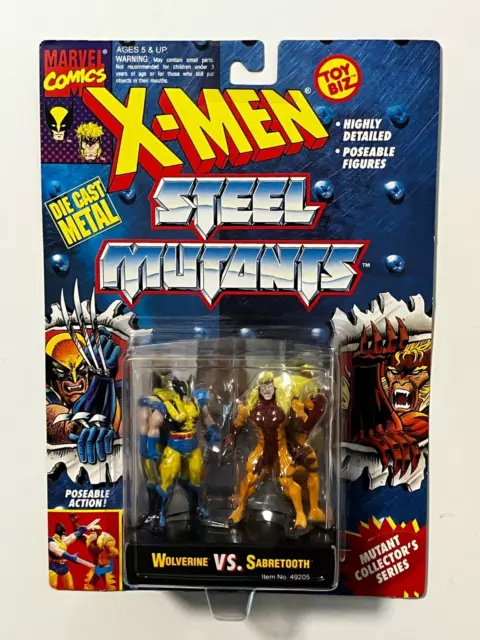 1994 Toybiz Marvel X-Men Steel Mutants Wolverine Vs. Sabertooth Moc