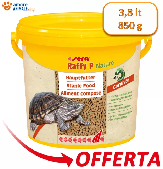 Sera Raffy P 3,8 Lt (850 g) - Mangime completo in granuli per Tartarughe