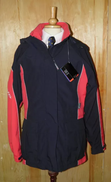 John Whitaker XSmall Waterproof Tezza Riding Jacket In Red & Navy