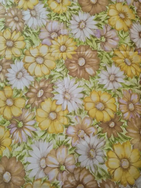 Vintage Sheet Monticello Cannon Twin Flat  Flower Power Daisy 60s-70s Great!
