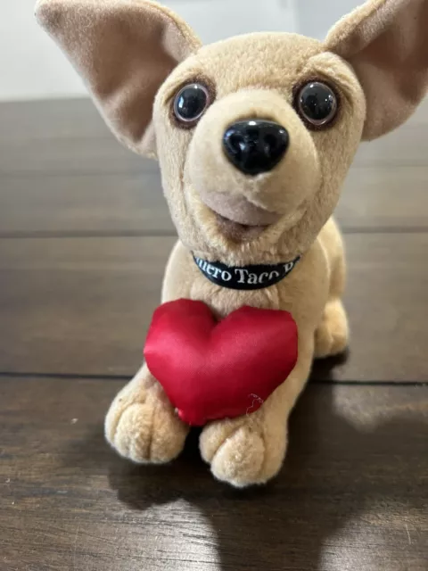 Taco Bell Heart Dog Chihuahua 7” Small Plush Dog Brown