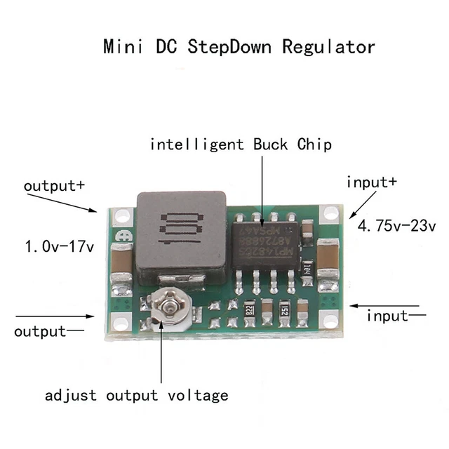 3A MINI DC-DC step down converter volt regulator 5V-23V to 3.3V 6V 9V ...