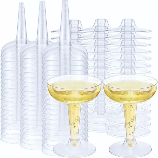 60PCS Plastic Champagne  Champagne Coupe for Champagne Party S2U81834