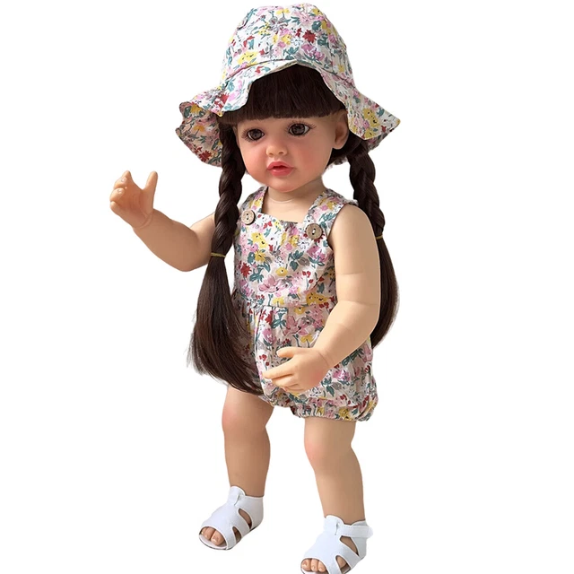 55cm Reborn Girl Doll Full Body Silicone Vinyl Waterproof Anatomically Correct