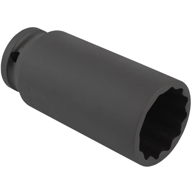 TECPO Schlagschrauber-Nuss SW 30 Mm – Extra Tief, 1/2 Zoll, Aus Chrom-Vanadium-Stahl