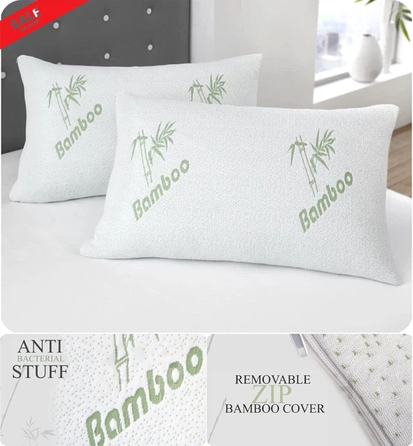 White Bamboo Memory Foam Pillow Orthopedic Anti-Bacterial Premium Support Pillow