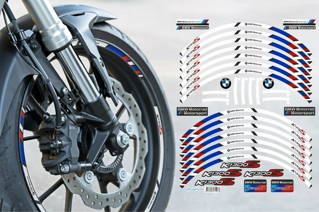 2 Bandes Autocollantes BMW M Motorsport - 20x1.5 Cm - Pour Réservoir, Rétroviseur...