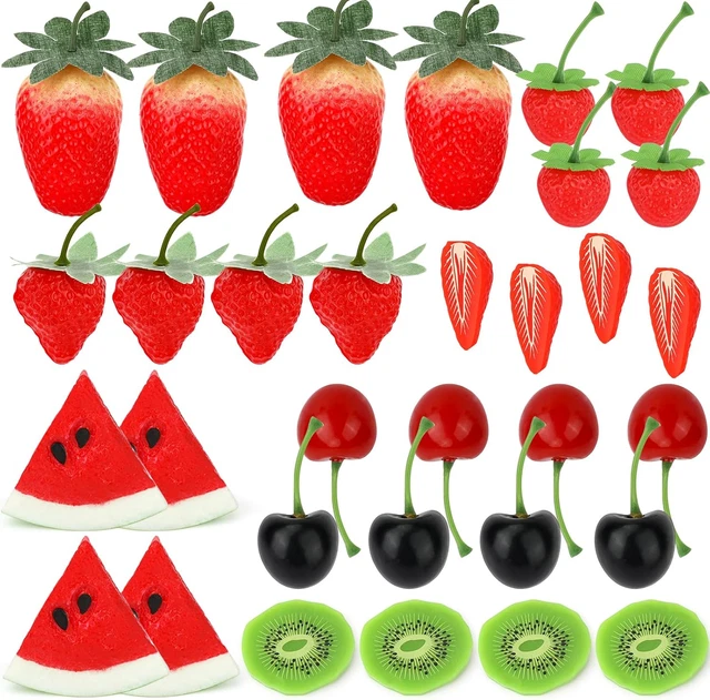 2 SET MINI Verdura Finta Mini Frutta Artificiale Modello Realistico Frutta in EUR 14,65