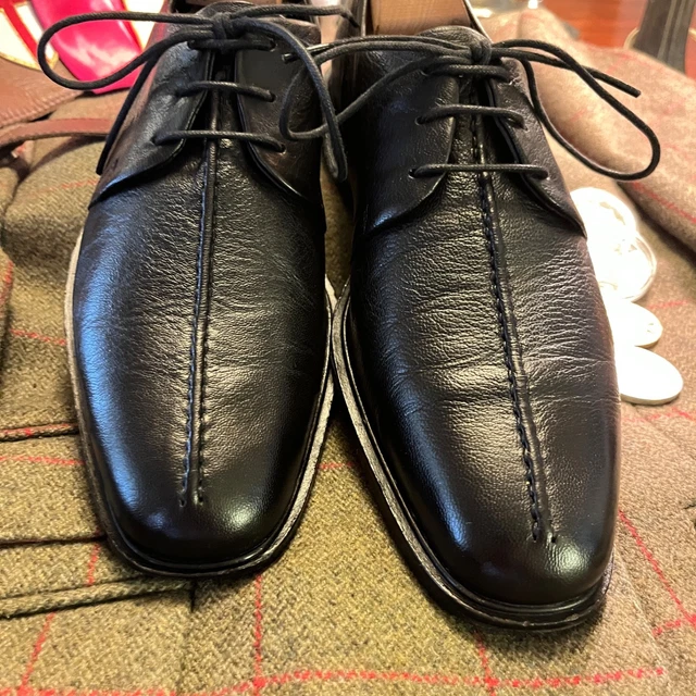 Cole Haan Mens Oxford Beckett Black‎ Leather Lace Up 3 Eyelet Split Toe Sz 8M Cole Haan Men 8.5M Shoes Beckett Split Toe Oxfords Shoes  main image 3