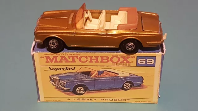 MATCHBOX - ROLLS ROYCE SILVER SHADOW COUPE - N°69 -  BOITE ASSORTIE repro