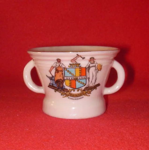 Goss Crested China Cromwellian Mortar Birmingham Crest