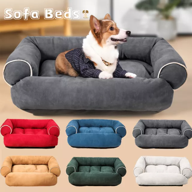 Home Washable Dog Bed Soft Warming Comfortable Square Pet Sofa Bed for Dogs Cats