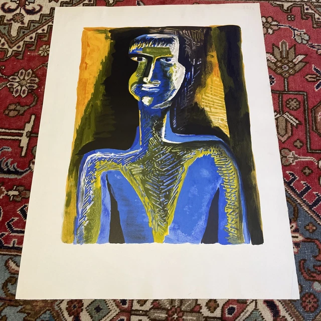 Lithographie Originale Signée De José Ortega - Nu Expressionniste Des Années 70, Hors Commerce Avec Réhauts à La Gouache - Pièce Rare