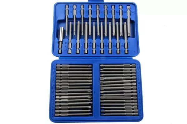 US PRO 50pc Extra Long Security Bit Set, Torx, Tamper, Hex, Spline 1374 3