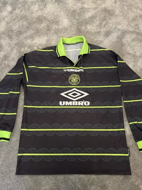 Celtic 1998-1999  Away football shirt Large Mens Long Sleeved