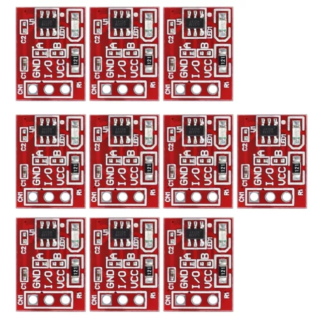 10pcs Ttp223 Touch Button Modular Self-Locking Micro Capacitive Switch Single