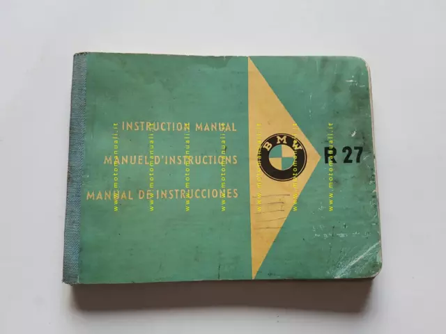 BMW R 27 1960 manuale uso manutenzione originale