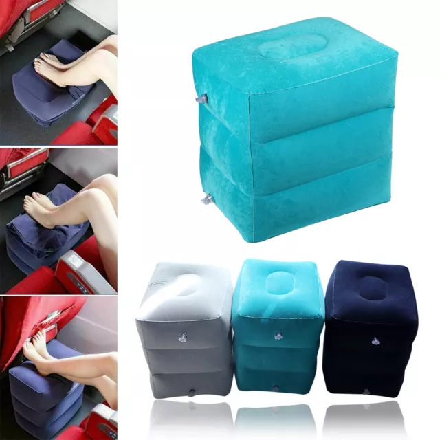 Inflatable Travel Footrest Leg Foot Rest Air Plane Pillow Pad Kids Bed Foot Rest